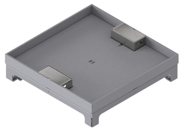 Produktbild UBD 324 253  -  Unterflur-Bodendose UBD 320 inkl. Deckel mit Kante, geschlossen, 25mm Vertiefung und 2 Schnurauslässe
